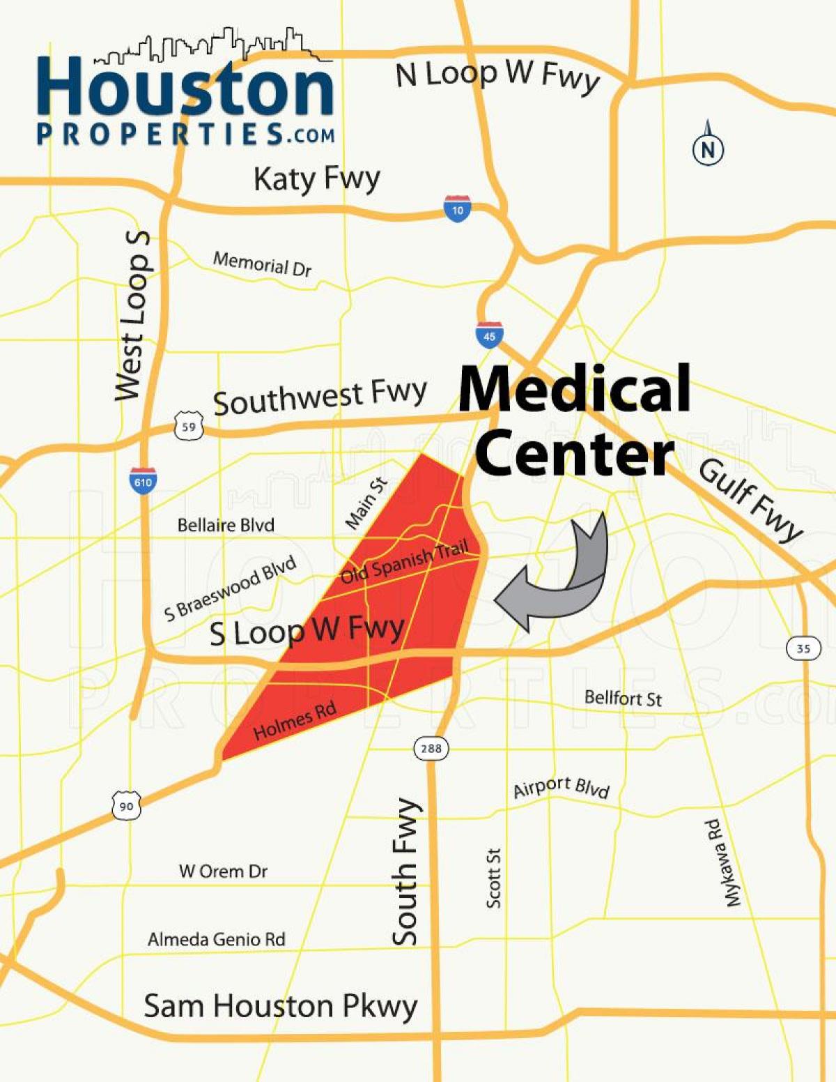 la carte de Houston medical center