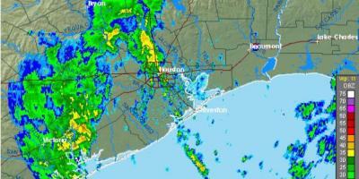 La pluie de la carte de Houston