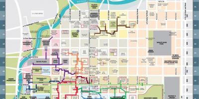 Le centre-ville de Houston tunnel carte
