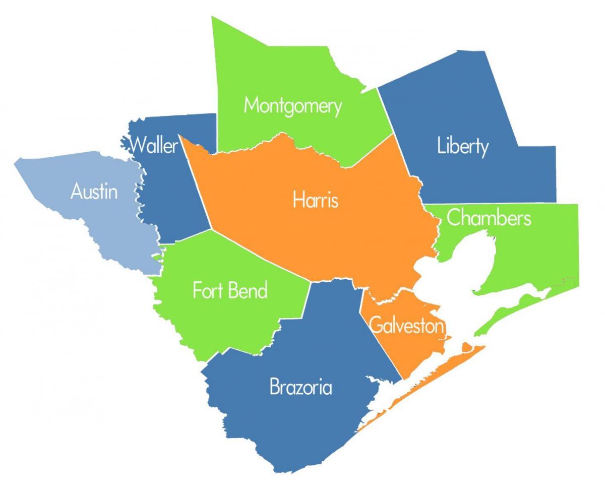 carte du comté de Houston