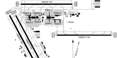 George Bush l'aéroport international de la carte