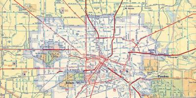 La carte de Houston autoroutes