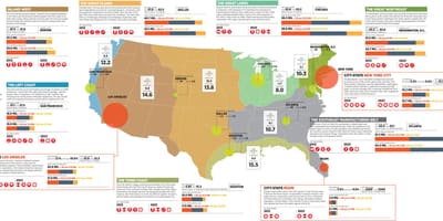 Houston, texas, sur la carte des états-unis