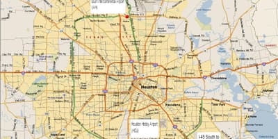 La carte de Houston zone de métro
